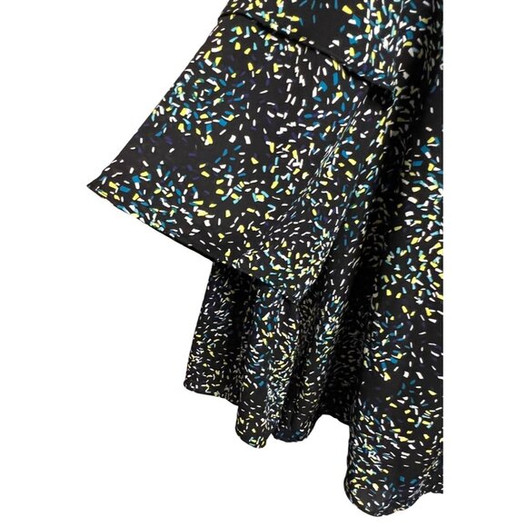 Worthington Women's XL Off-Shoulder Blouse Black Multicolor Flowy Casual Chic - Picture 9 of 12